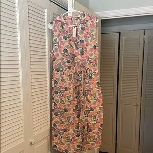 Vibrant Midi Dress - Pink and Yellow
